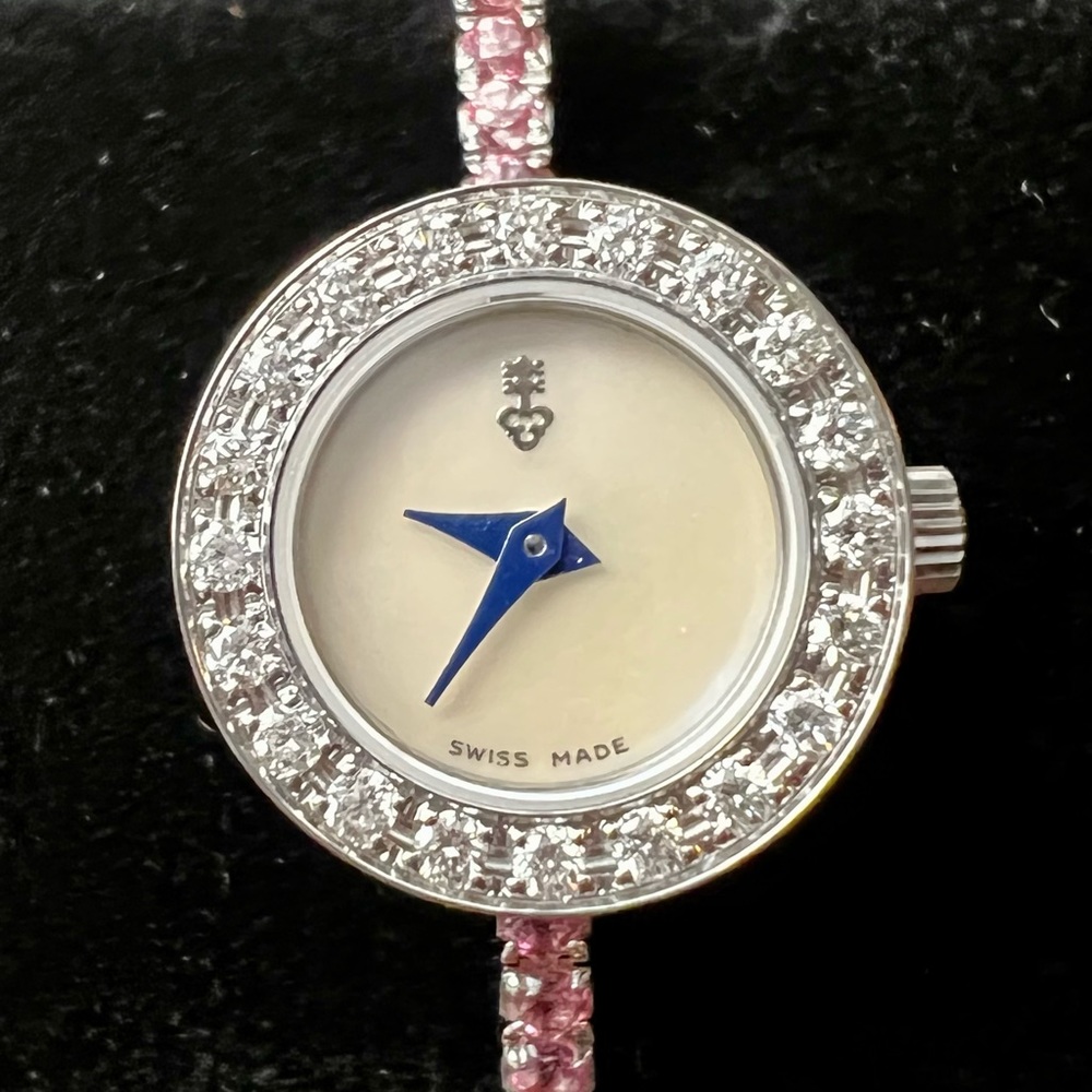 CORUM DEBUTANTE MOP PINK DIAMOND STAINLESS STEEL QUARTZ LADIES WATCH